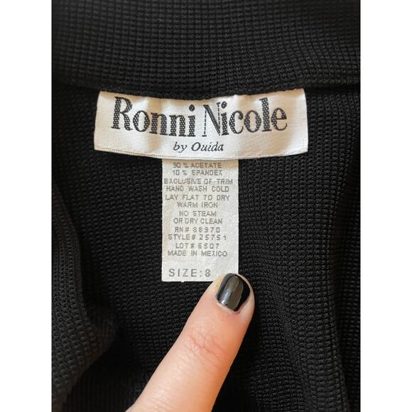 Vintage Women's Black Fringe Boho Knit Tank MEDIUM - Picture 6 of 6